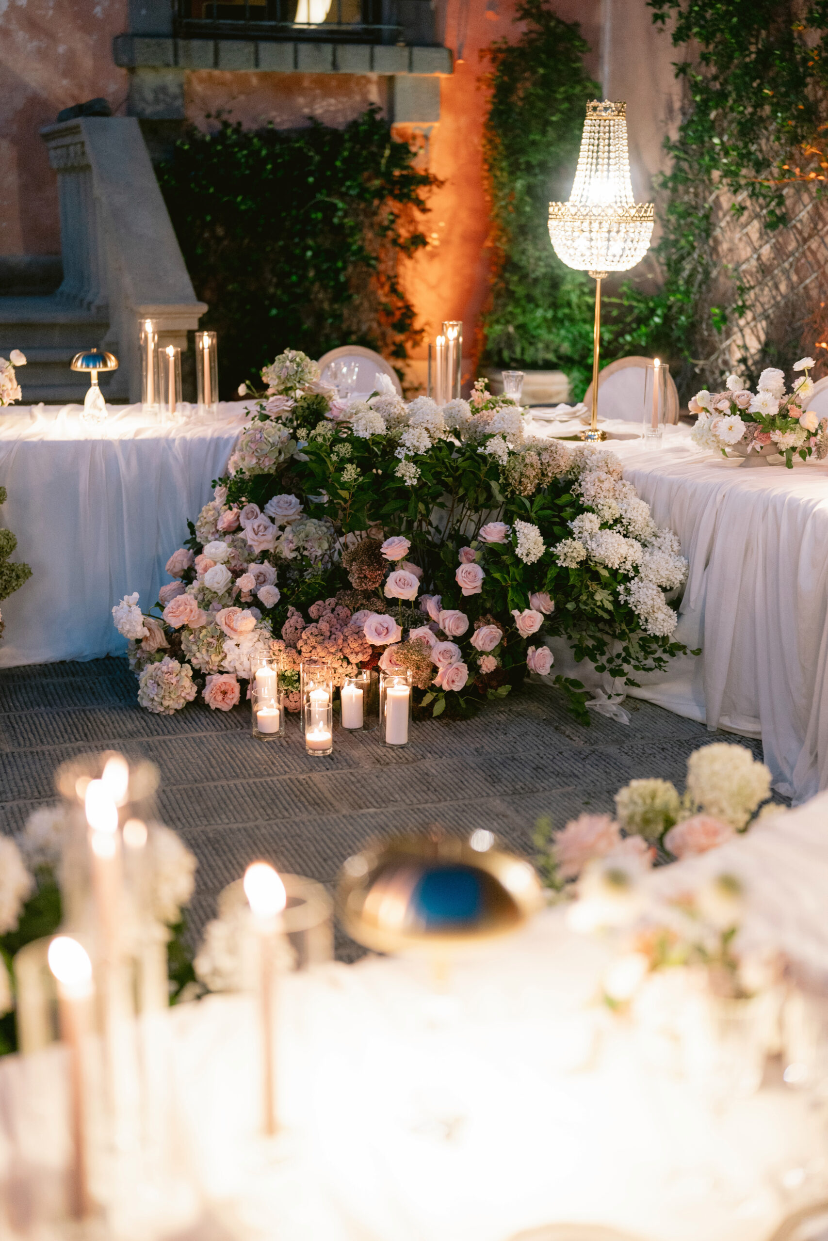 Table setting at an Italian wedding.